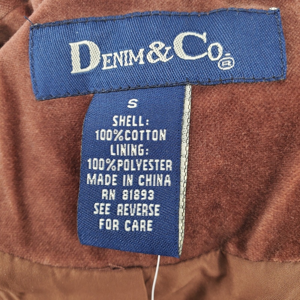 Denim & Co Womens Size Small Brown 3 Button‎ Blazer Pockets Lined Structured New - Picture 4 of 9